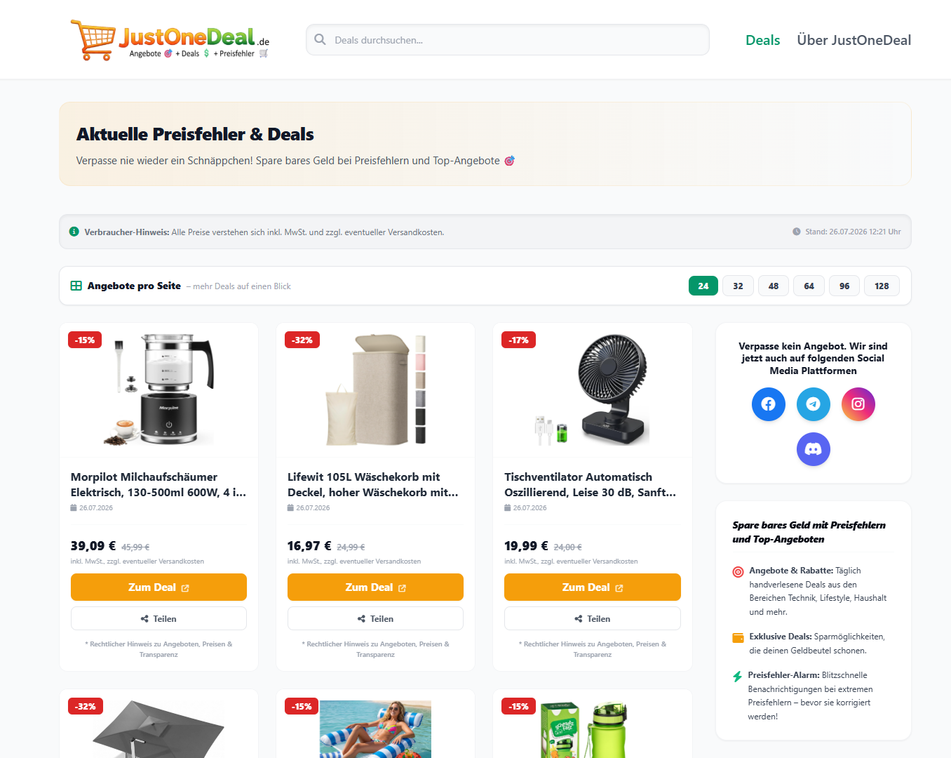 Justonedeals De Portfolio