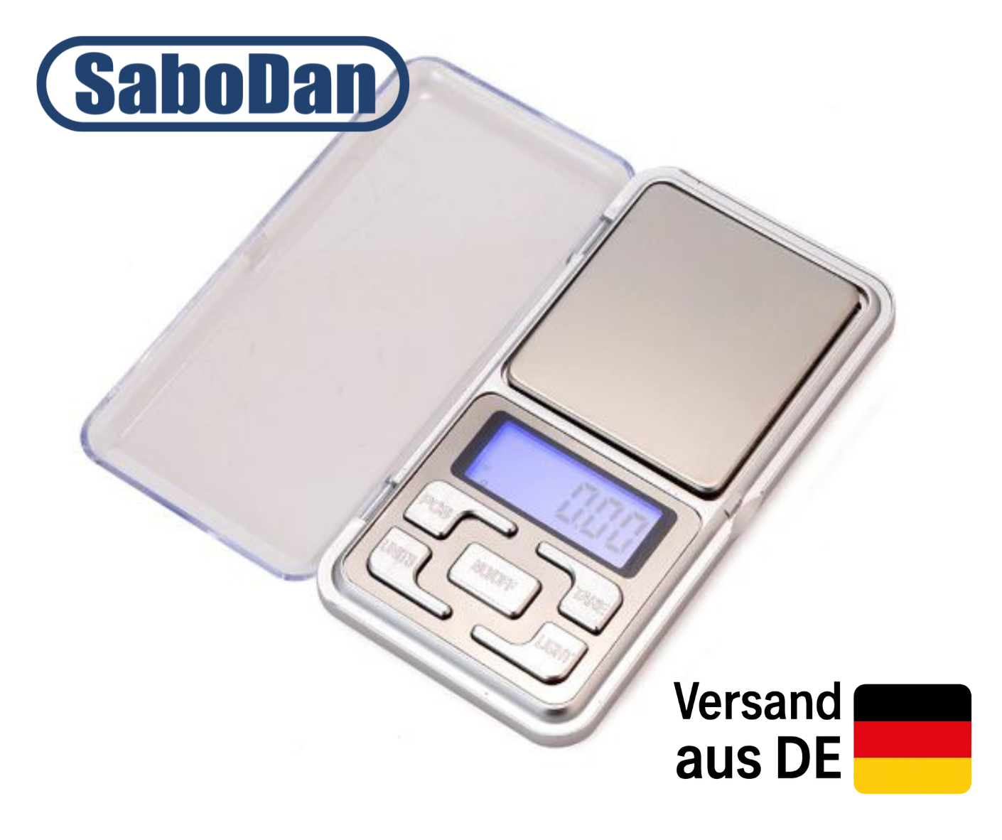 Präzise Elektronische Schmuckwaage 200 g x 0,01 g – Digitale Mini-Taschenwaage Edelstahl, Gold Waage, Briefwaage inkl. Batterien