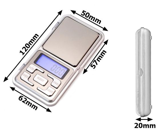 Präzise Elektronische Schmuckwaage 200 g x 0,01 g – Digitale Mini-Taschenwaage Edelstahl, Gold Waage, Briefwaage inkl. Batterien – Bild 2