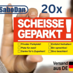 SCHEISSE GEPARKT! – Lustige Parkplatz-Erinnerungskarten ( 9 × 5,4 cm)